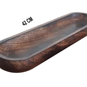 New Style Mango Wood Large Wooden Decorative Dough Bowls Large Bread Bowl For Tabletop Centerpieces Decoration