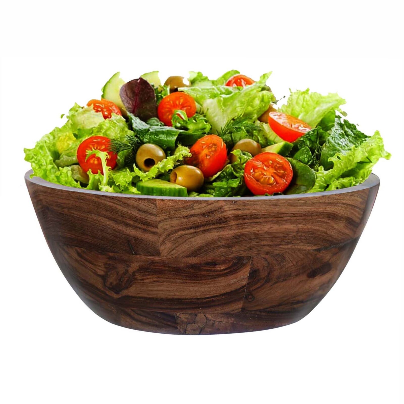 Made Of Acacia Wood Fruit And Vegetable Serving Bowl For Dough Rice Fish Sauce Serving Mixing Salad - Image 3