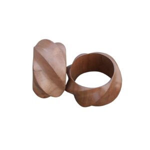 Natural Wooden Handmade Ethnic Large Bangles Bracelet Jewelry for Women Girls Wood Cuff Bracelet | EH-907