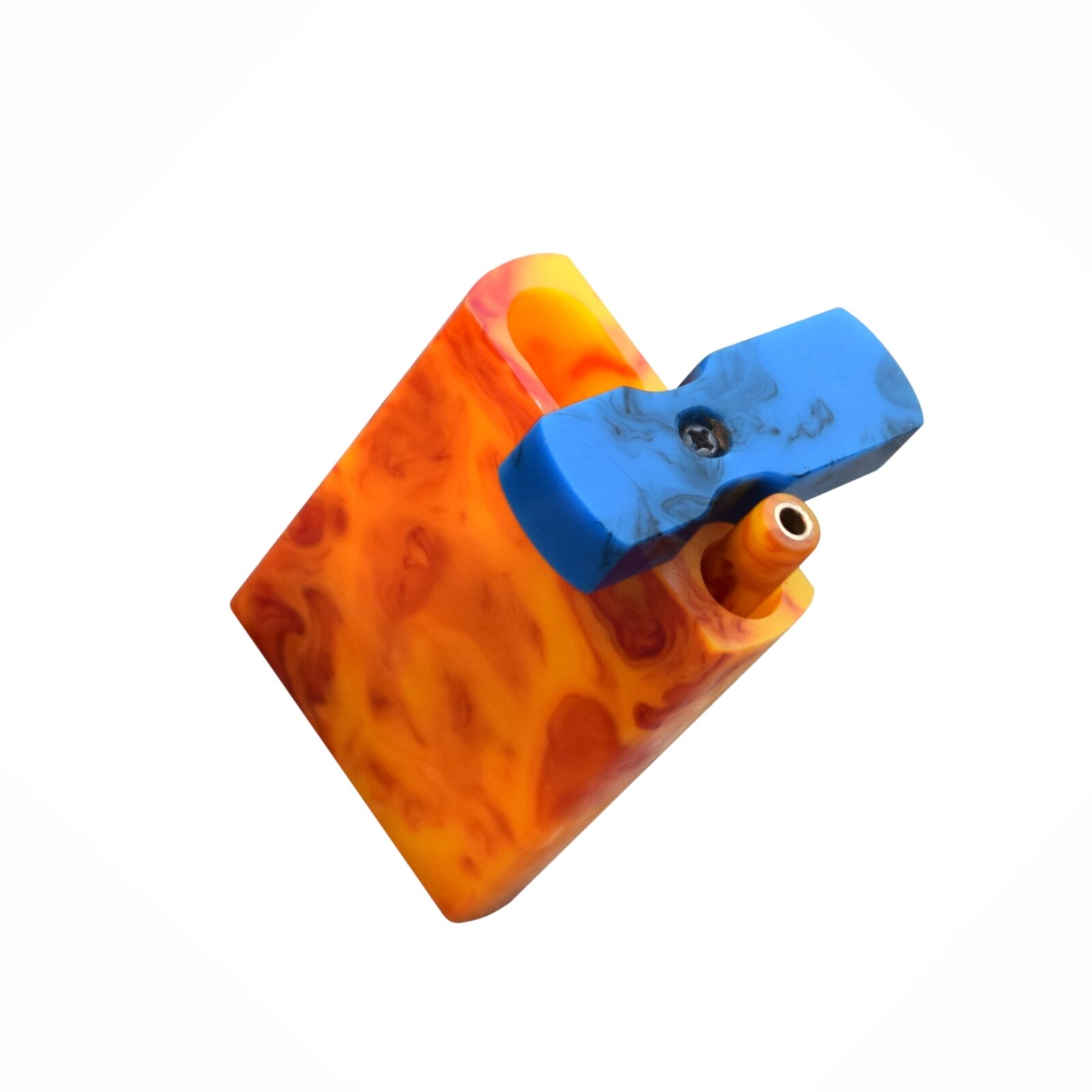 Small And Handy With Wider And Deeper Chamber 3" Resin Dugout With Matching Brass Bat One Hitter Stash Box Case - Image 5
