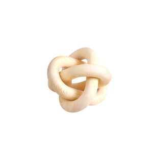 Wood knot Decor Coffee Table Decor for Living Room, Wood Chain Link Decor, Hand Carved Decoration for Home, Modern Farmh