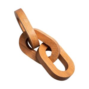 Hand Carved Wooden Chain Links  Decorative Wood Chain Link Decor Rustic Wood Link Wood Knot for Aesthetic Room Decor