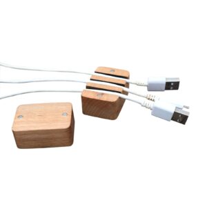 Beech Wood Desk Cord Management System Cable Oganizer Wire Keeper Holder For Mobile Phone Laptop