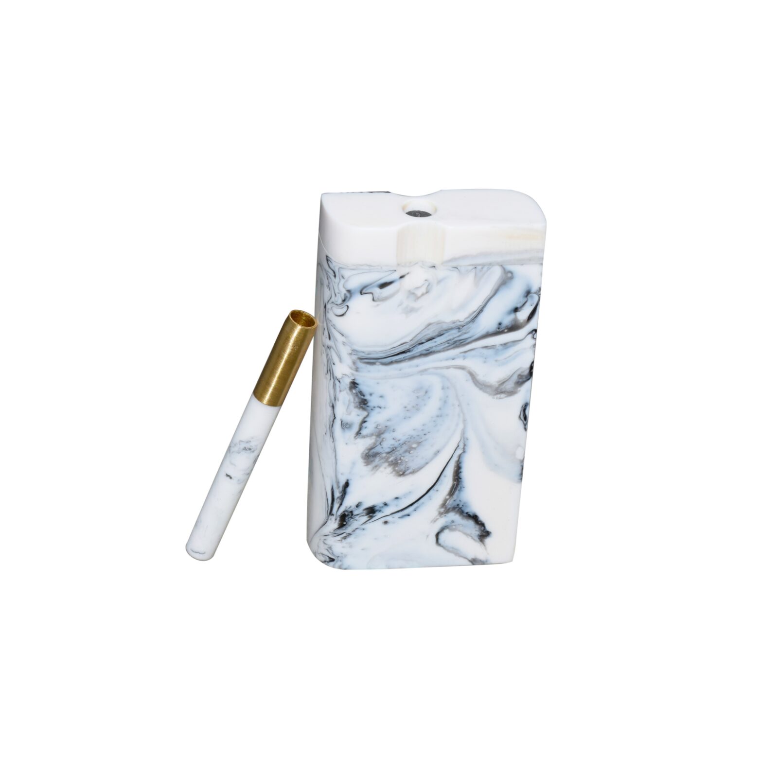 Resin Dugout With One HItter Smoking Pipe Accessories Custom weed Cigarette Case