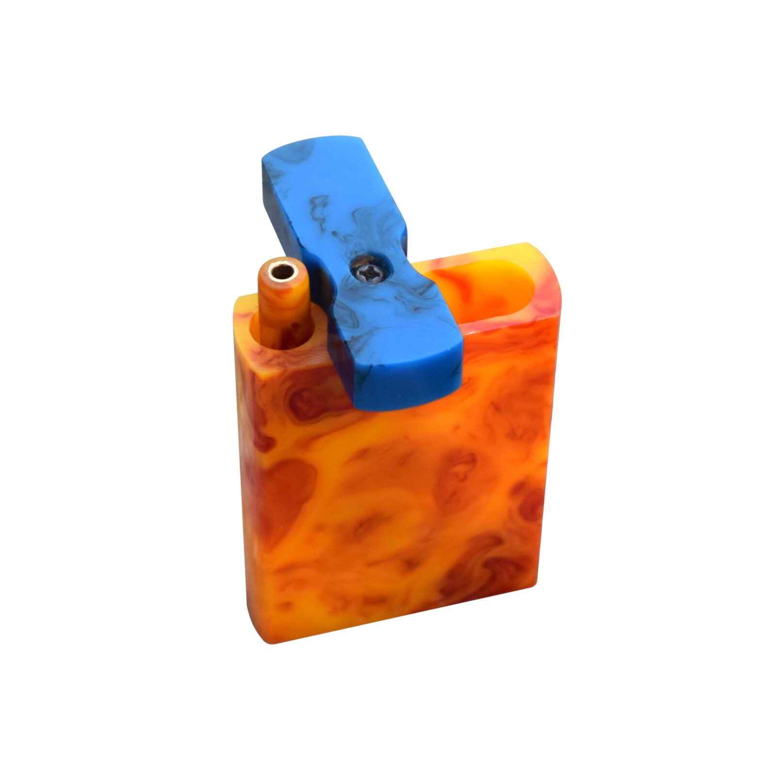 Small And Handy With Wider And Deeper Chamber 3" Resin Dugout With Matching Brass Bat One Hitter Stash Box Case