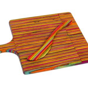 Rainbow cheese board with speader