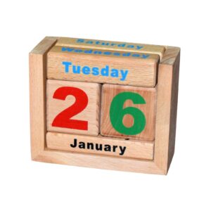 High Quality Custom Wooden Desk Calendar Wooden Block Office Desk Daily Perpetual Calendar