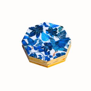 Home Creative 4 Pieces Set Hand Colour Filled Drink Coasters Cup Mats For Drinks Coaster Plates