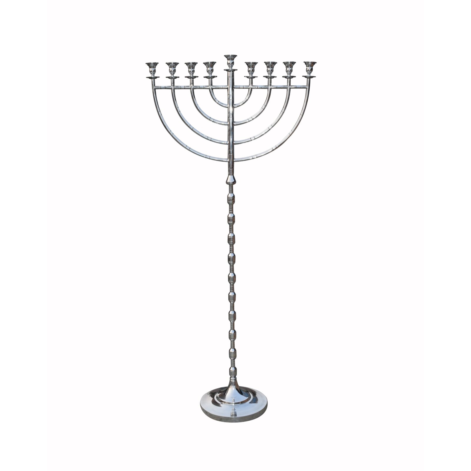 New Handmade Religious Natural Plating 9 Branch Old Temple Menorah Candle Holder Candle Stick For