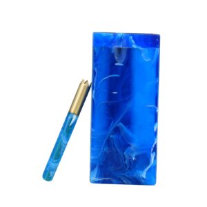 Creative Design Resin Blue One Hitter Bat Smoking Dugout Pipe Storage For Herb