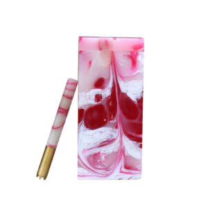 New Handcrafted Dark Pink Resin Dugout With Bat One Hitter Storage For Herb
