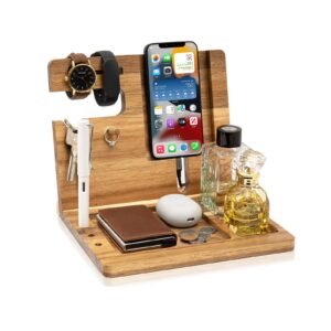 Vintage Wooden Desktop Organizer Desk Storage Organizer Office Desktop Accessories Organizers Holder Vintage