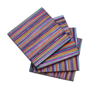 New Handcrafted Handmade Mdf Wood Set Of 4 Multicolor Coasters For Tea Coffee Cup Glasses And Suitable for all types of