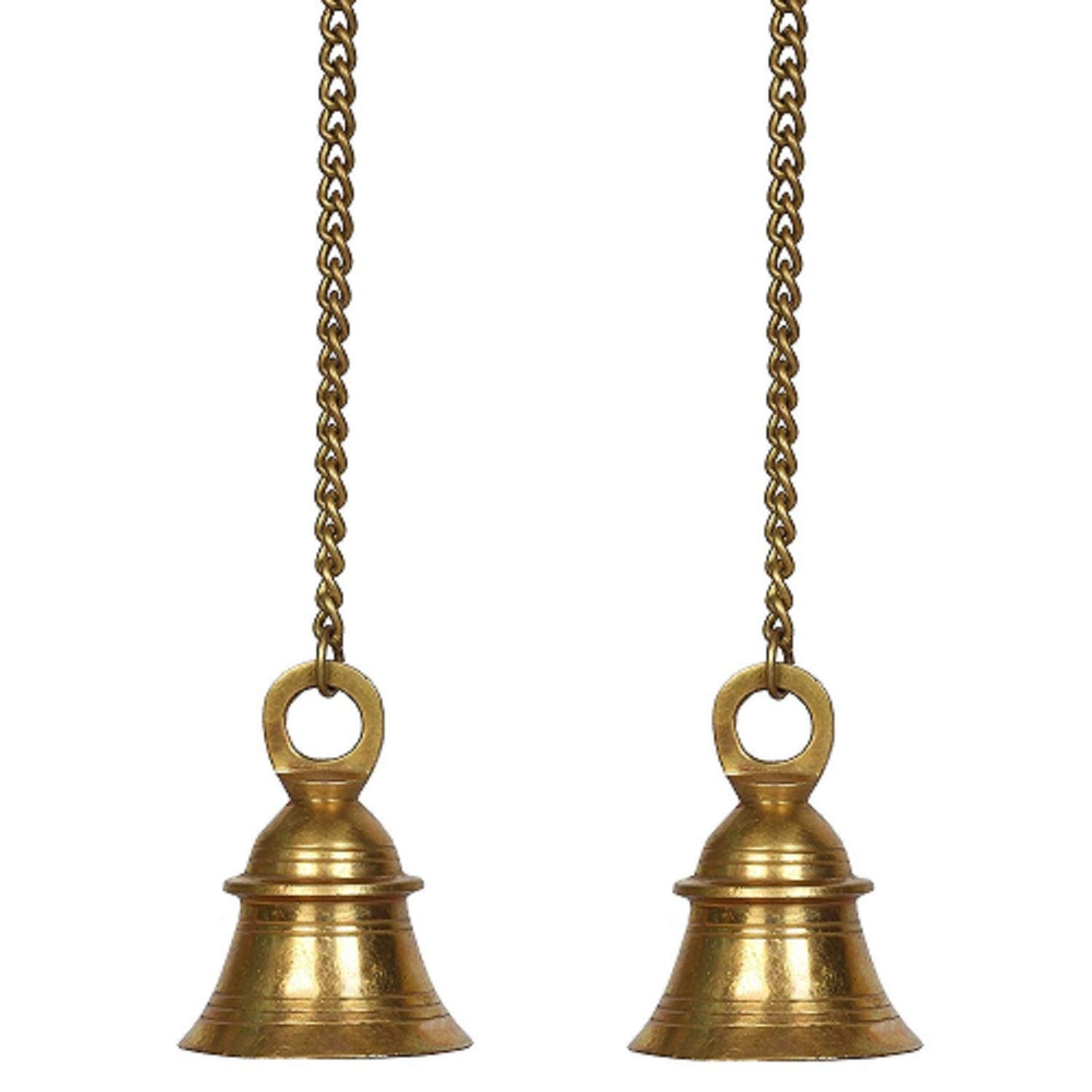 Indian Brass Hanging Bells Factory Finishing and Customized Size Available Metal Decorative Brass - Image 5