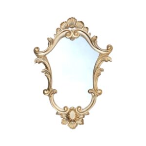 Carving Pattern Mirrors CNC Work Living Room Decor Wall Mirror Wooden Framed Wall Mirror Natural Wood Bathroom Vanity Mi