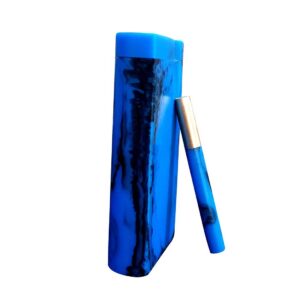 Handcrafted Blue Resin Dugout With Tobacco Smoke Pipe One Hitter Smoking Bat Pipe For Storage Herb