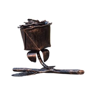 Custom Design New Metal Artificial Copper Antique iron Rose Flowers For Gift And Wedding Decoration