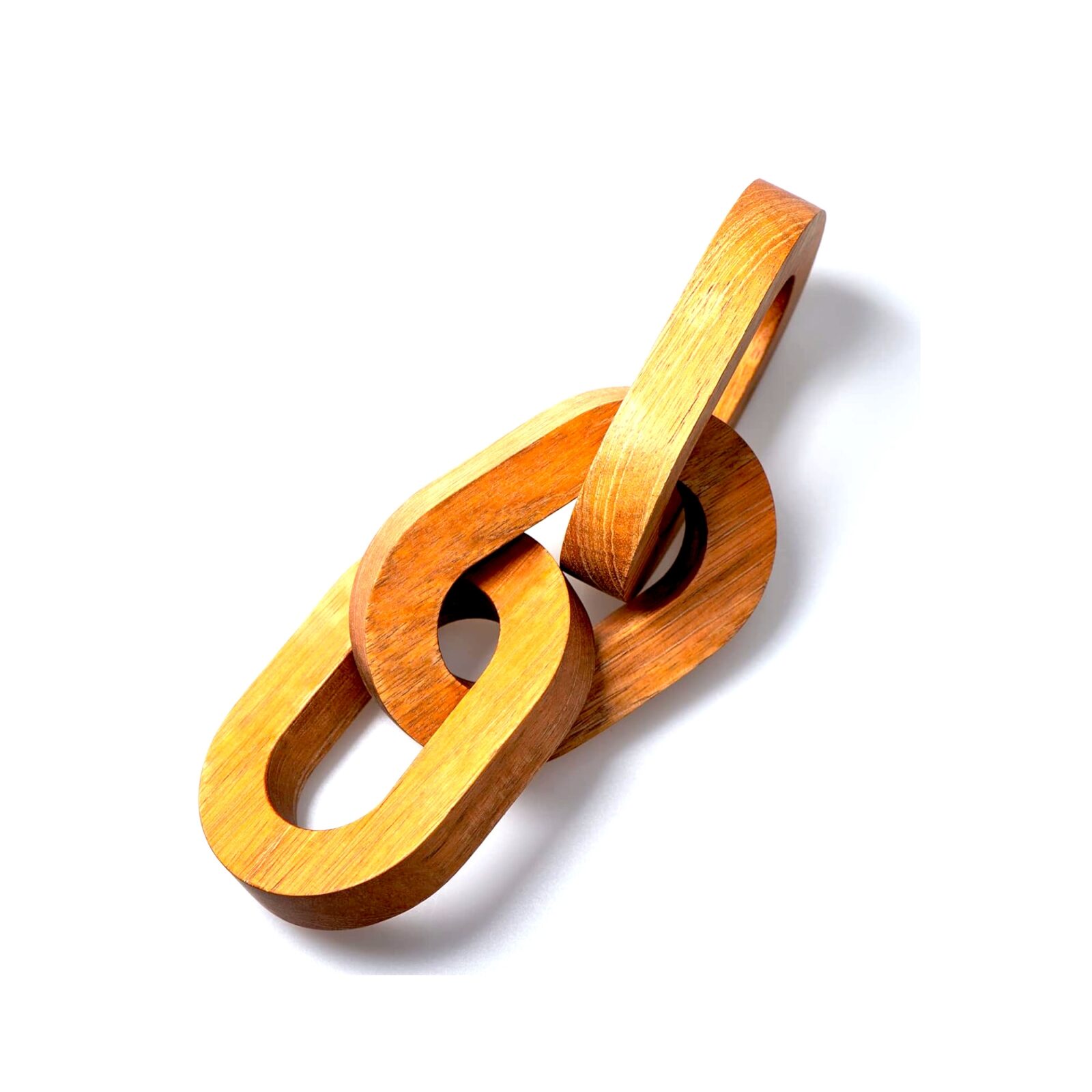Hand Carved Wooden Chain Links Decorative Wood Chain Link Decor Rustic Wood Link Wood Knot for - Image 3