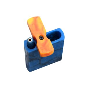 Blue and Orange Resin Dugout 3 Inch with Magnetic Lid