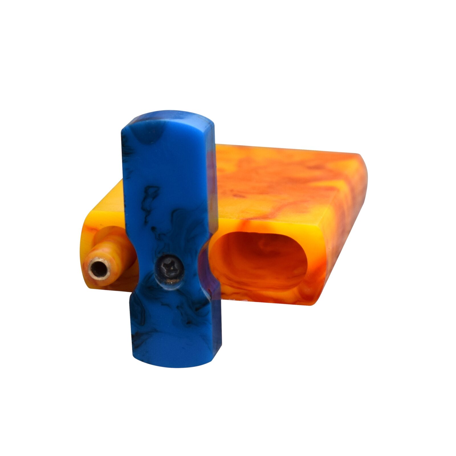 Small And Handy With Wider And Deeper Chamber 3" Resin Dugout With Matching Brass Bat One Hitter Stash Box Case - Image 2