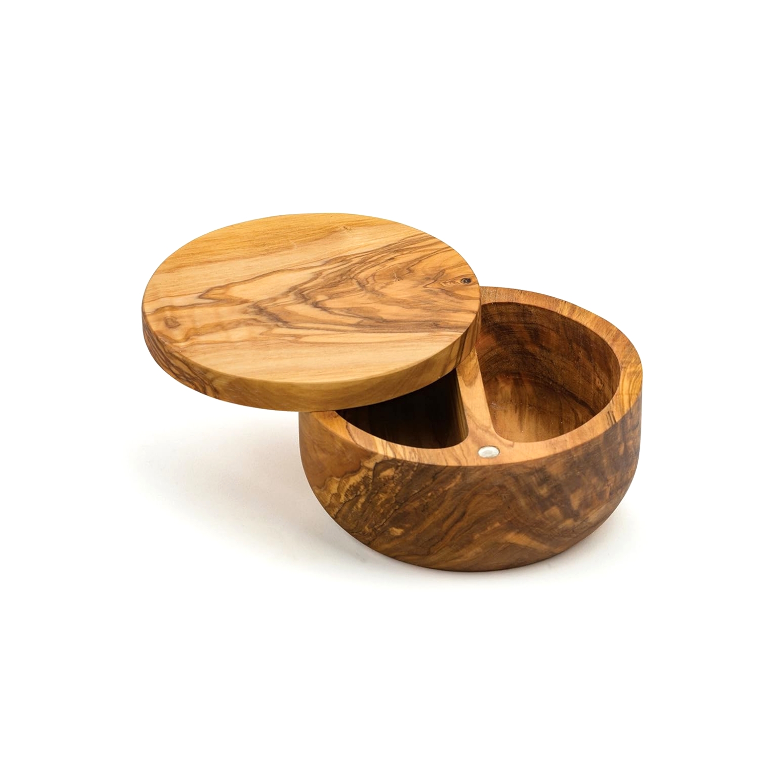 Acacia Wood Salt or Spice Box Spice Jars Containers Seasoning Storage Box with Magnetic Swivel Lid - Image 3