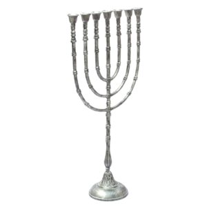 Classic and elegant Silver Plated  28 Inch High 7 Branch Light Candle Holder Menorah Candle Stick For Wedding And Home D