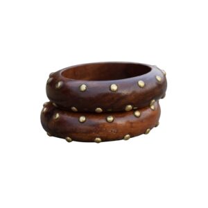 Natural Wooden Handmade Ethnic Large Bangles Bracelet Jewelry for Women Girls Wood Cuff Bracelet | EH-909