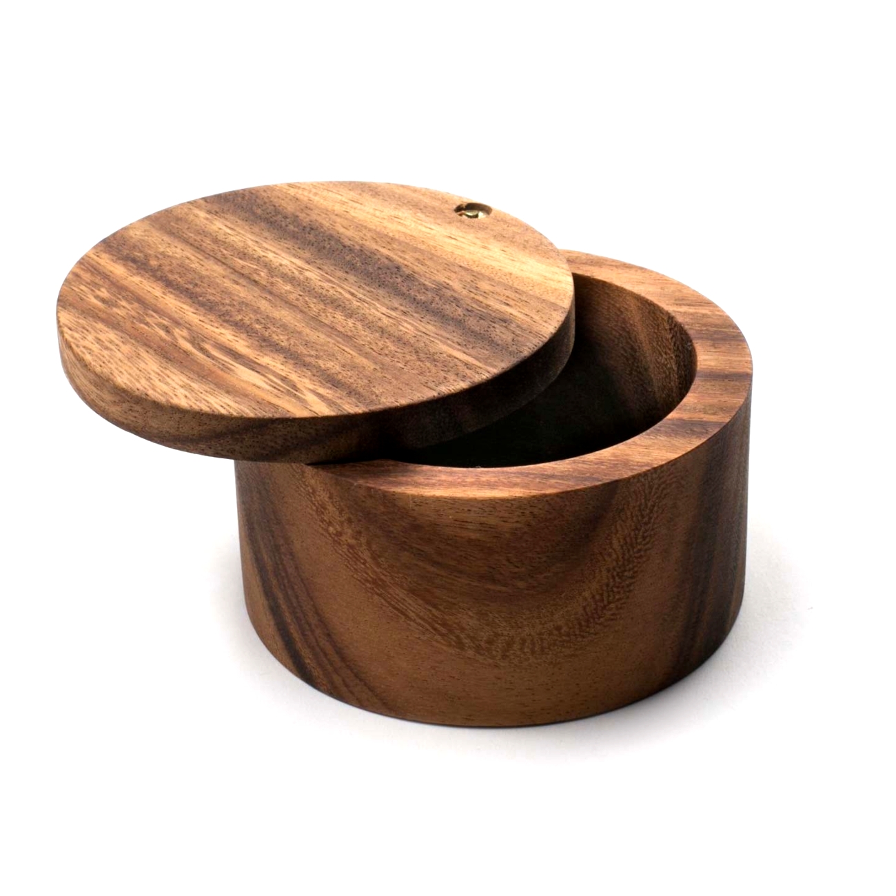 Acacia Wood Salt or Spice Box Spice Jars Containers Seasoning Storage Box with Magnetic Swivel Lid - Image 4