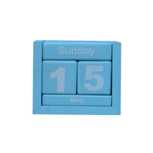 Wooden Cubes Desktop Permanent Perpetual Calendar Cubes Calendar Month Date Display for Home Office Room Decorations