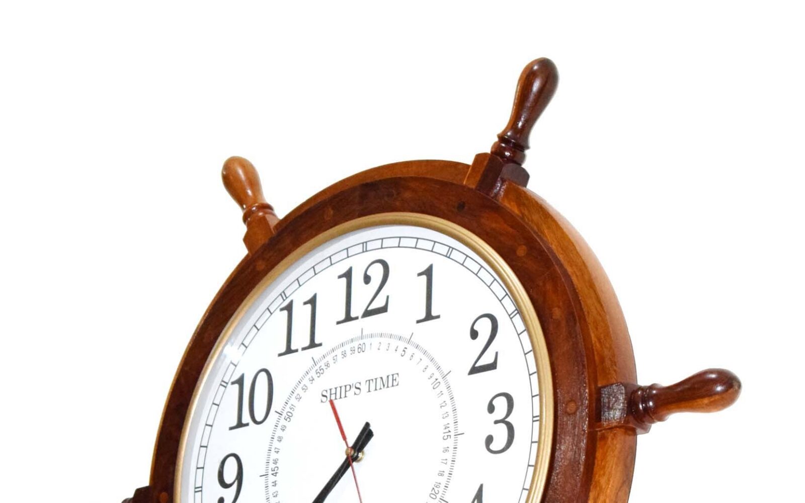 Ship Wheel Wooden Large Wall Clock Is Made Of High Quality Mango Wood Completely Finished product - Image 5