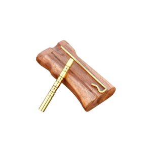 Eco Friendly Wooden Steam Beech Wood Paki Dugout With Solid Brass Bat And Poker Tabacco Storage Cigarette Holder