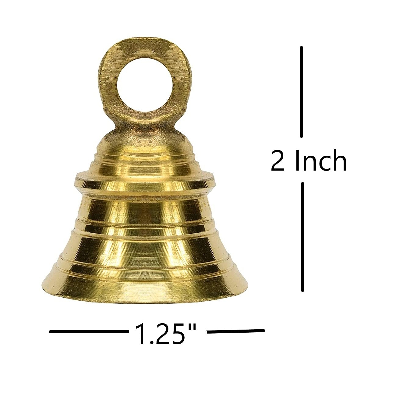 Indian Brass Hanging Bells Factory Finishing and Customized Size Available Metal Decorative Brass - Image 4