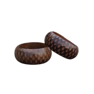 Natural Wooden Handmade Ethnic Large Bangles Bracelet Jewelry for Women Girls Wood Cuff Bracelet | EH-913