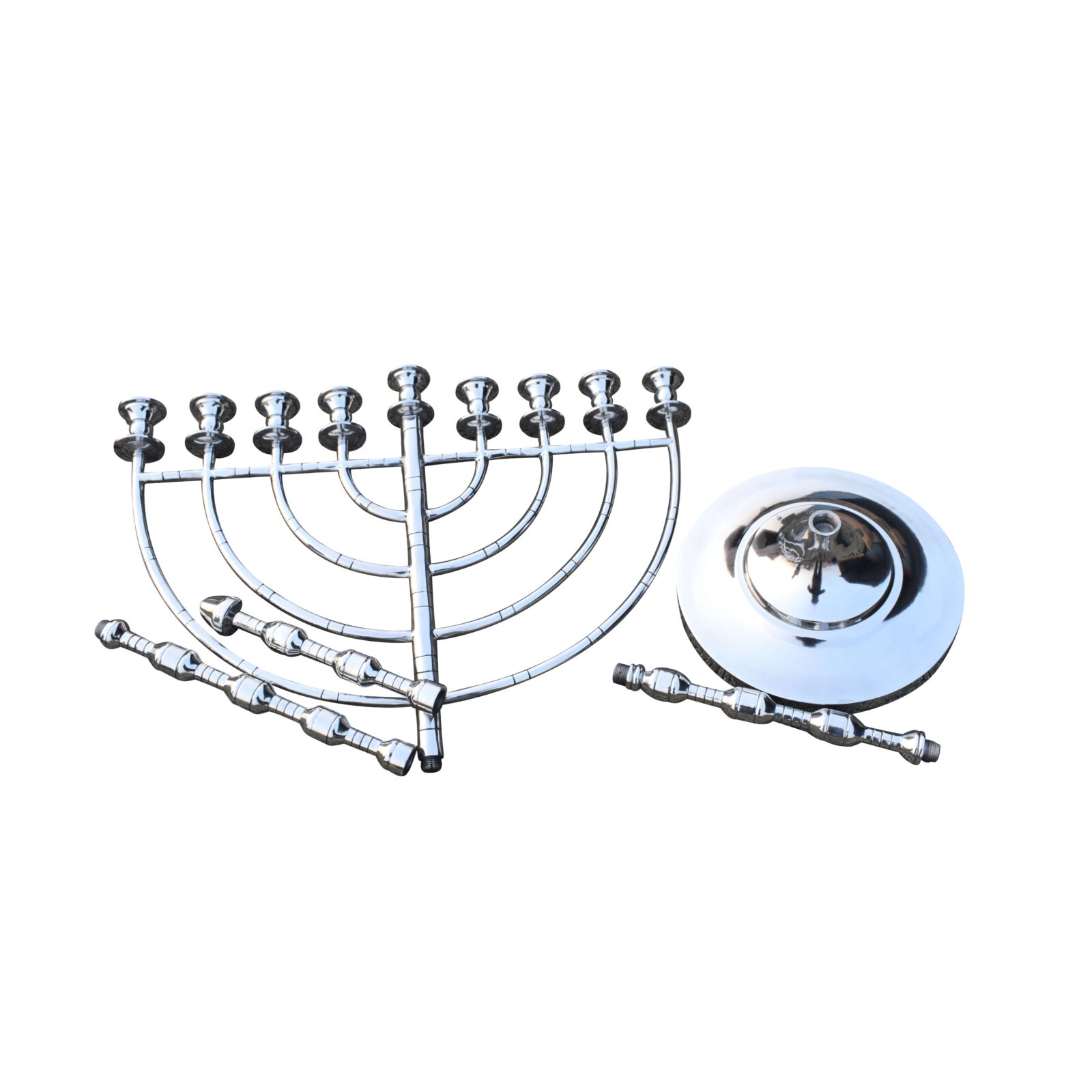 New Handmade Religious Natural Plating 9 Branch Old Temple Menorah Candle Holder Candle Stick For - Image 5