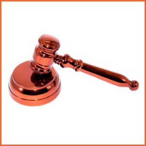 Personalized Handcraft Metal Made Of Aluminum Glossy Copper Gavel and Block for Lawyer Judge Hammer