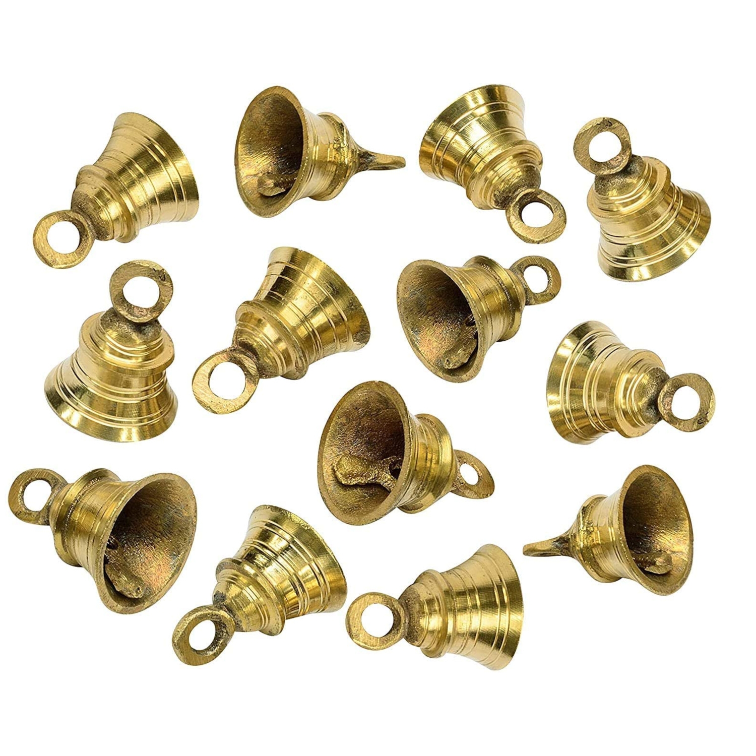 Indian Brass Hanging Bells Factory Finishing and Customized Size Available Metal Decorative Brass