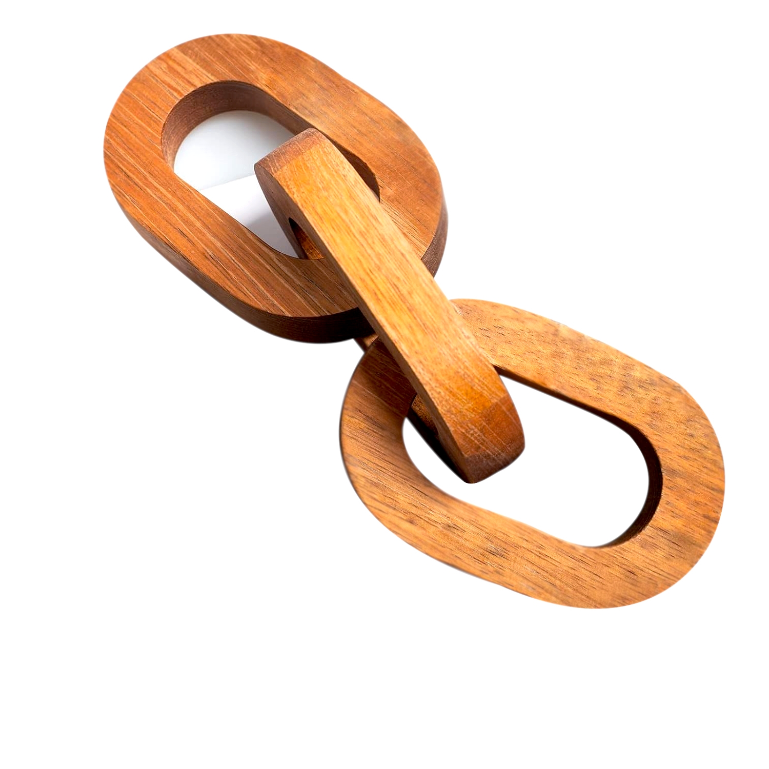 Hand Carved Wooden Chain Links Decorative Wood Chain Link Decor Rustic Wood Link Wood Knot for - Image 4