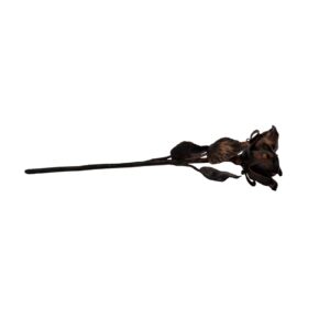 Wholesale Rose Metal Flower And Leaves Hand Forged Copper Antique Wrought Iron Rose For Valentine Day Gift Crafts