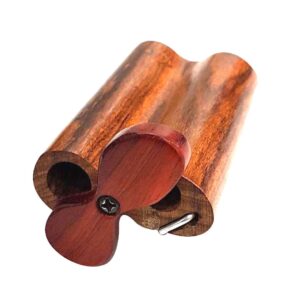 Hot Selling Red, Rose, Sisso, Purple Wood Wooden Dugout With Metal Gambler Smoking Pipe Tabacco Storage Cigarette Case H