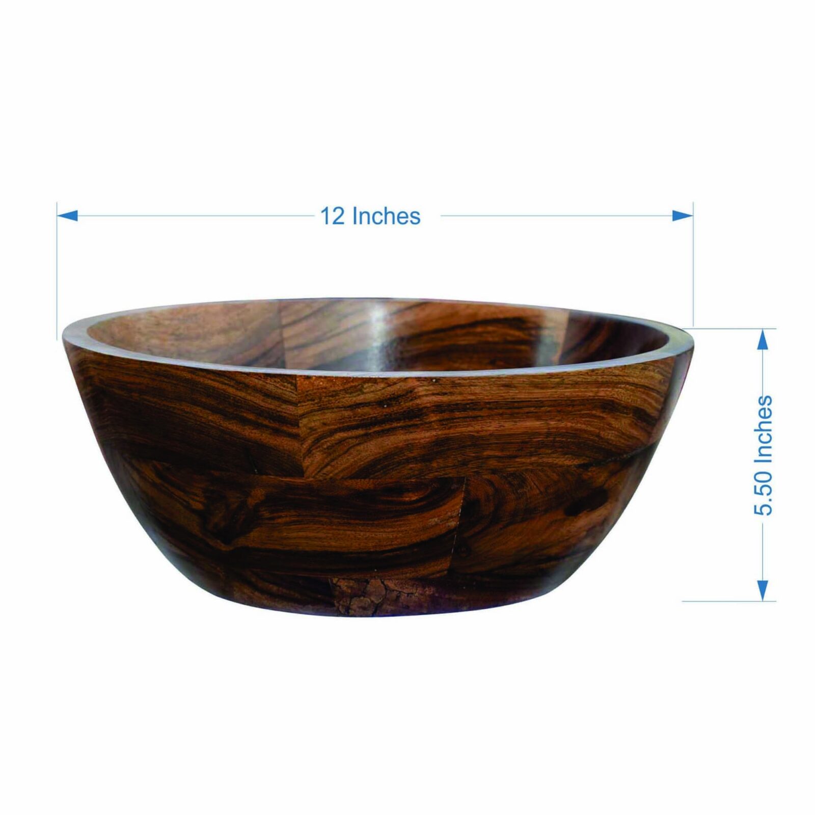 Made Of Acacia Wood Fruit And Vegetable Serving Bowl For Dough Rice Fish Sauce Serving Mixing Salad - Image 4
