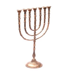 Customized Copper Antique Candle holder 28 Inch High 7 Branch Menorah For Home Decor Decorative Candle Stick