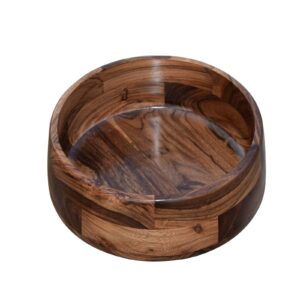 New Custom Design Wooden Salad Bowl Made Of High Quality Acacia Wood Completely Finished product.
