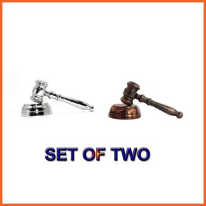 Best Selling Metal Set Of Two Gavel And Block For Lawyer Judge Hammer Law Mallet Hammers