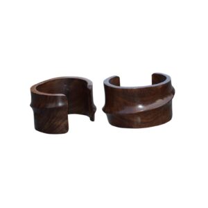 Natural Wooden Handmade Ethnic Large Bangles Bracelet Jewelry for Women Girls Wood Cuff Bracelet | EH-919