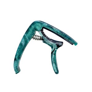 Adjustable Acoustic Guitar Capo Holder Durable Resin Slot Solid Guitar Capo Stand in Green Color