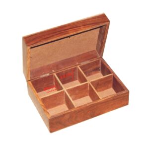 Wood Spice Box 6 Comparment