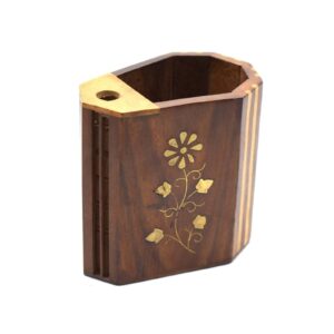 Wooden  Small Handmade Desk Pen Pencil Holder For Office And Home Use