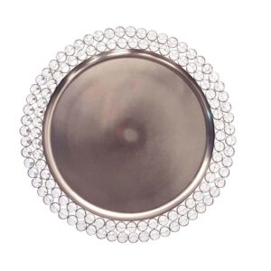 Custom Classic Design Charger Plate Serving Plate, Table Chargers, Decorative Plates Round Silver Charger Dinner Plates