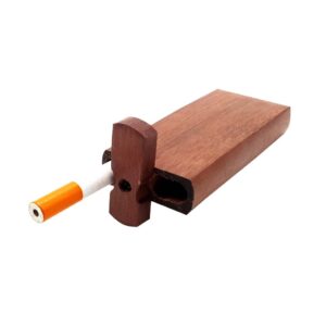 Natural Handmade Wooden Dugout Smoking Dugout With One Hitter Pipe Tabacco Storage Cigarette Case Holder