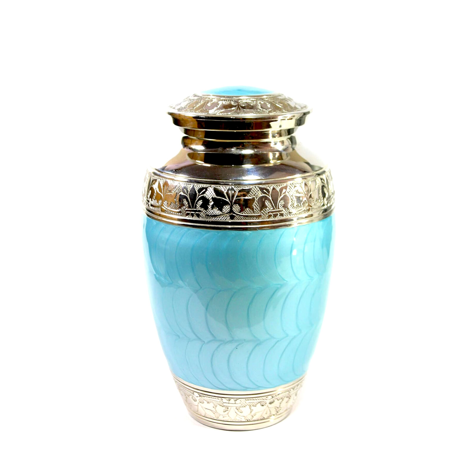 Turquoise Gold Adult Aluminum Cremation Urn